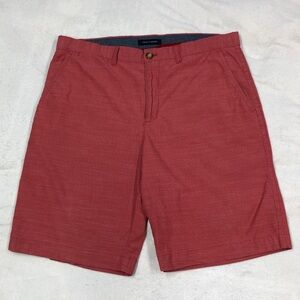 Tommy Hilfiger EUC Red Flat Front Chino Shorts size 36